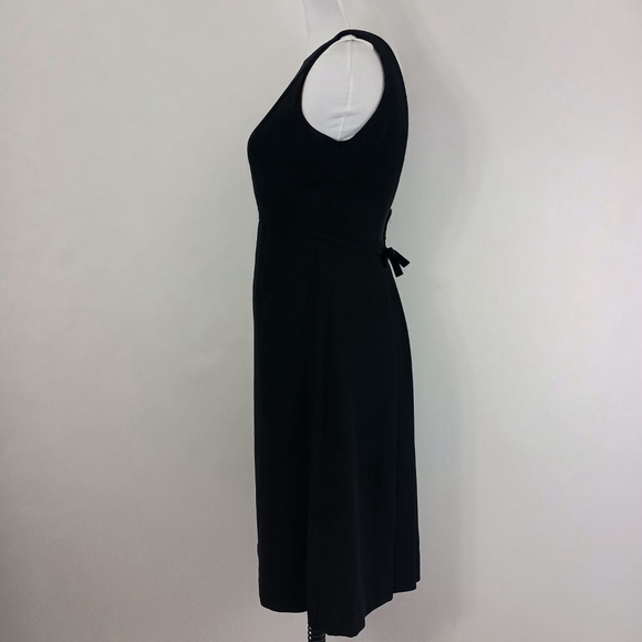 Vintage 50s Stanton JR Petite Women's Black Mini Dress Union Made size 7 Formal - Picture 5 of 13